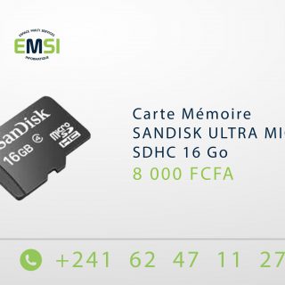 Carte mémoire SANDISK ULTRA MICRO SDHC 16 Go