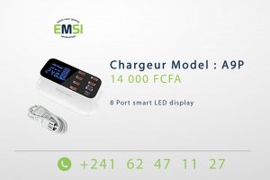 8 Port smart LED display chargeur Model : A9P