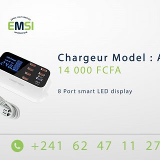 8 Port smart LED display chargeur Model : A9P